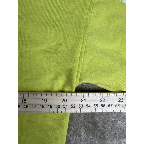 Under Armor Sweatshirt Women Medium Lime Green Sweater Loose Fit Funnel Neck - Picture 6 of 8